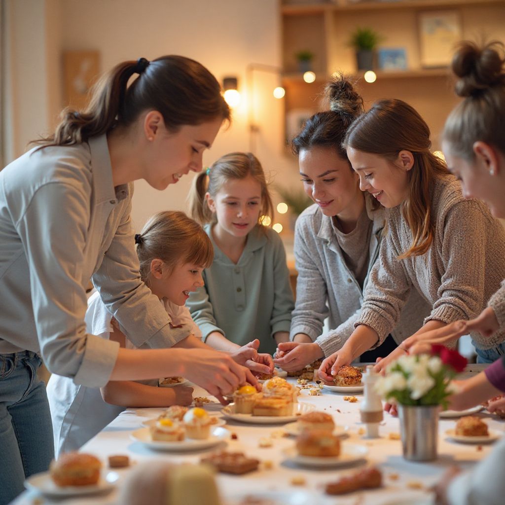 Professional event coordination during celebration
